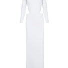 Embroidered tulle gown by JC Pajares featuring delicate embroidery and flowing fabric, perfect for special occasions.