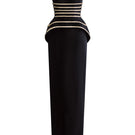 Elegant KARMA gown by JOSÉPHINE featuring flowing fabric and intricate detailing, perfect for formal occasions.