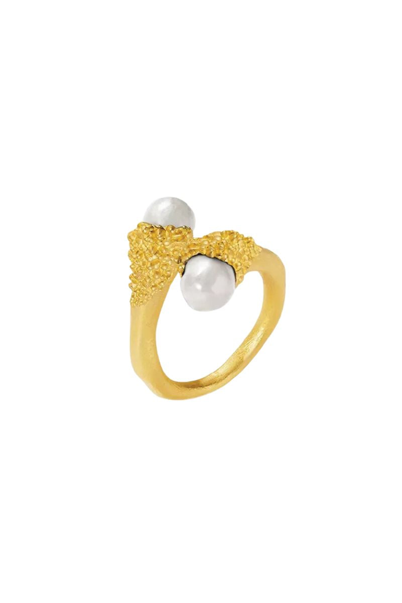 White Frost ring by Jude Benhalim featuring a sleek silver band with a minimalist frosted finish.