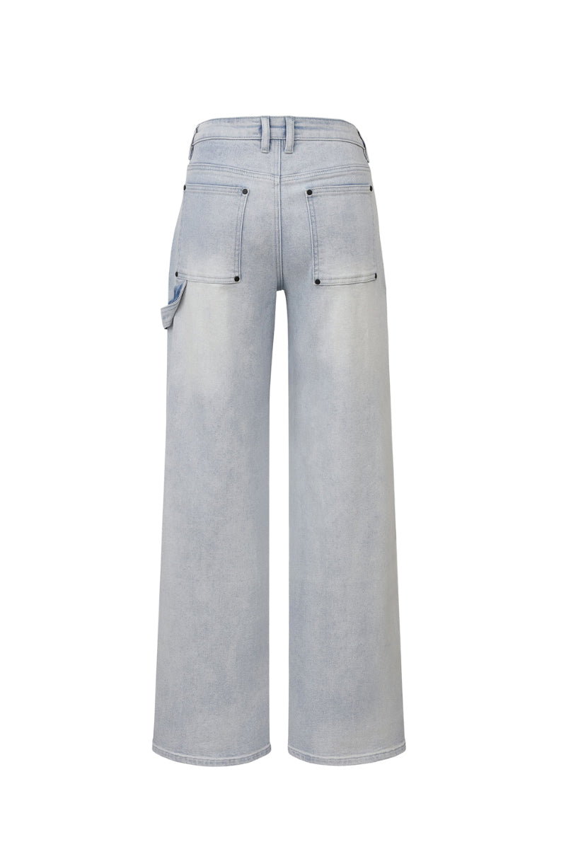 Blue Jade jeans by TT Studios, casual denim pants with a classic fit, shown in a front view.