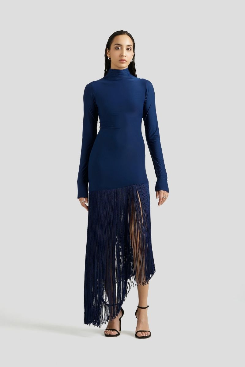 JADE MAXI DRESS IN NAVY BLUE - CULT MIA