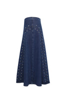 Beige midi skirt from TT Studios' JAN collection, shown with a flowing fabric and stylish design perfect for casual or formal wear.