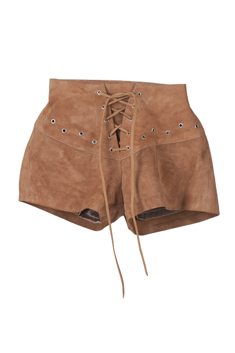 JASON SUEDE SHORTS IN BEIGE - CULT MIA