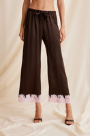 Scarlett Gasque Jayne Pant in chocolate plum, front view, stylish pants with a tailored fit and smooth fabric.