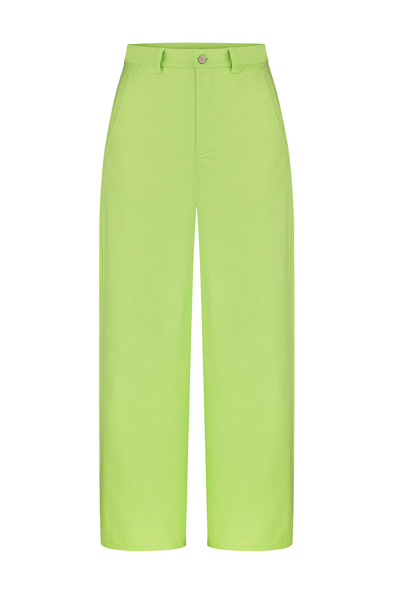 LIGHT GREEN JEANS - CULT MIA