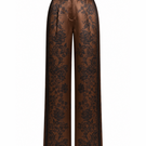 Raishma Jemma chocolate trousers, stylish pants with a tailored fit, featuring a smooth fabric and classic design.