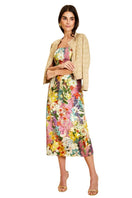 Mestiza New York Andie Cardigan worn by Josephine, featuring a cozy knit fabric, open front design, and long sleeves.