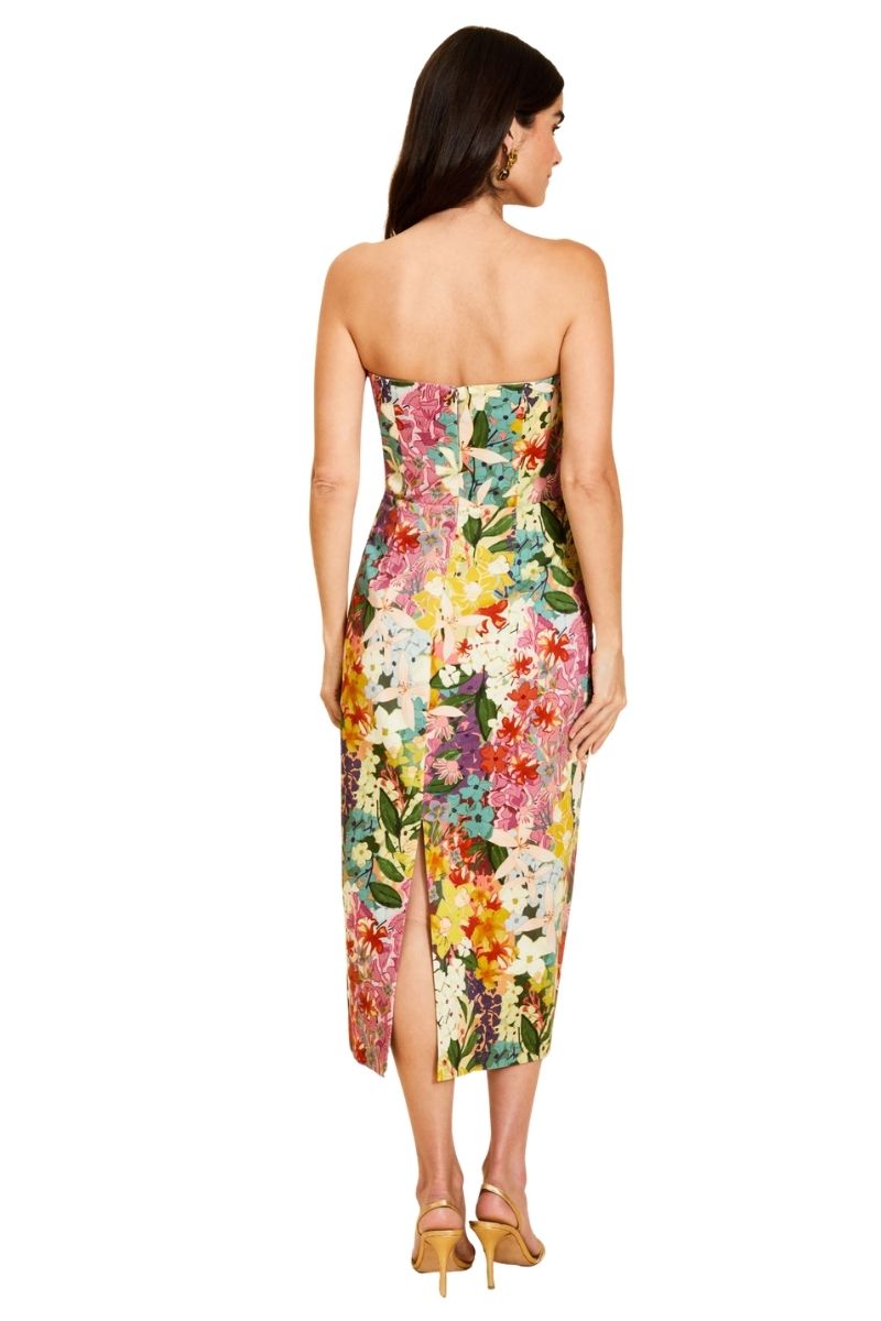 Mestiza New York Josephine convertible midi dress in flowing fabric, featuring a fitted bodice and versatile style for any occasion.