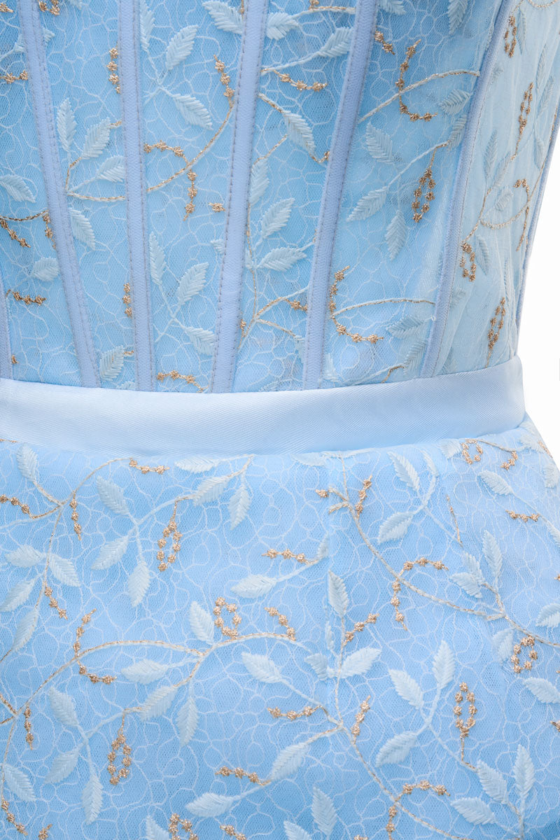 Blue Kylie midi dress by Joséphine, featuring a stylish and elegant design, perfect for casual or semi-formal occasions.