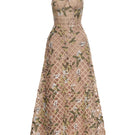 Beige Elsie gown by Joséphine, elegant long dress with flowing fabric, perfect for formal occasions.