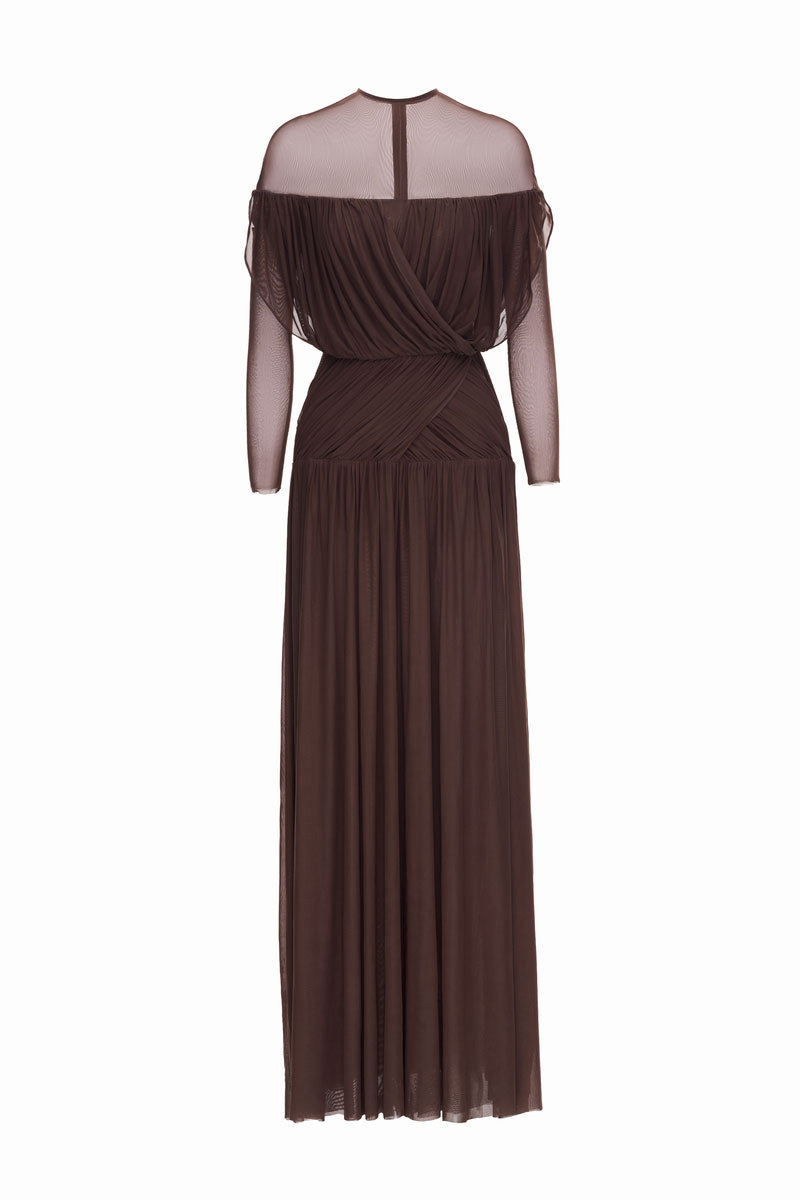 ASTRA DRESS IN BROWN