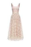 Elegant lace RIKA gown by JOSÉPHINE with intricate detailing, flowing fabric, and classic design for formal occasions.