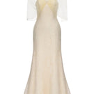 Elegant lace gown by Joséphine, featuring intricate lace details and a flowing silhouette, perfect for formal occasions.