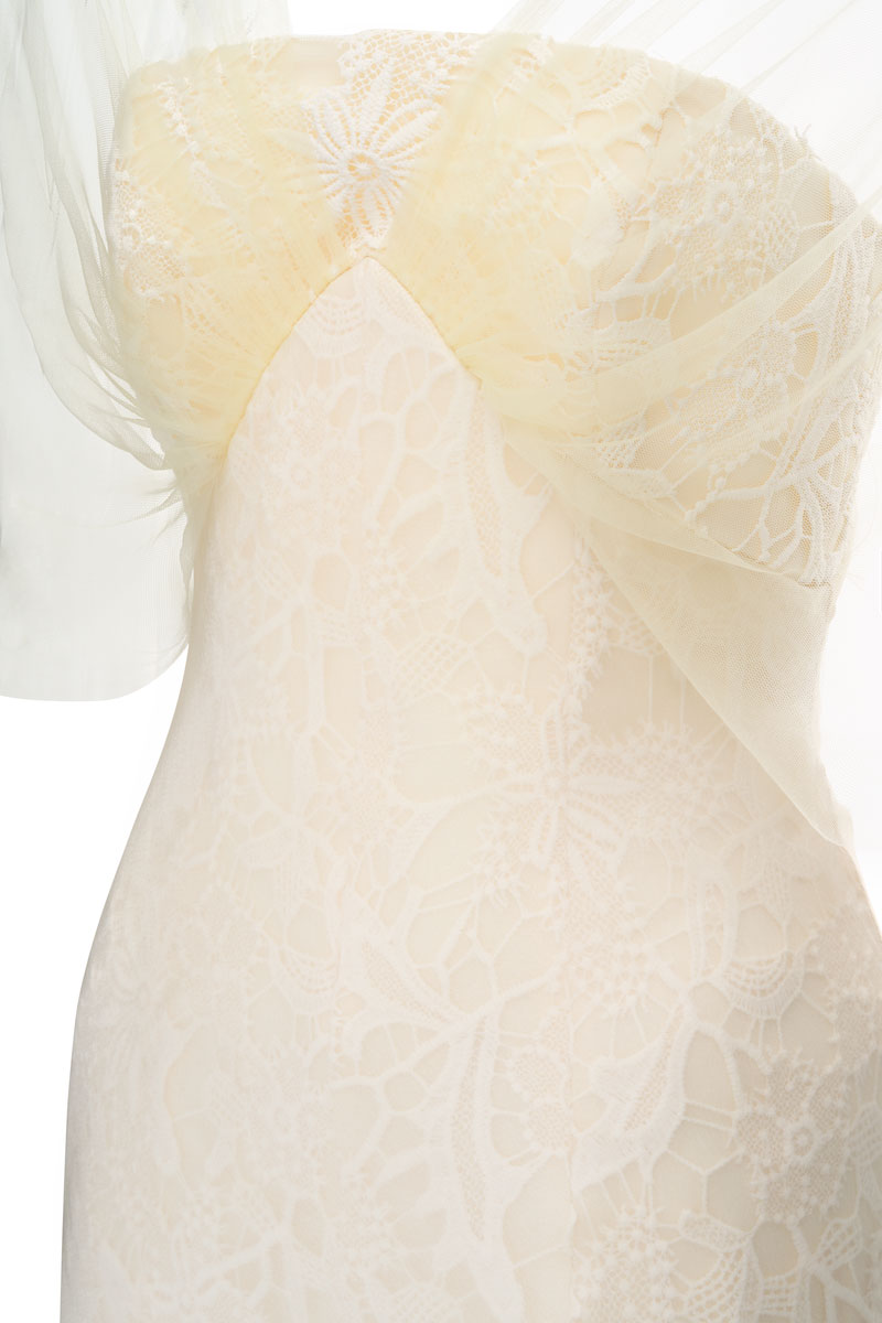 Josephine ALVA lace midi dress styled with elegant fabric and intricate lace details for a chic, sophisticated look.