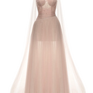 Pink LYRA gown by JOSÉPHINE featuring elegant fabric and flowing design, perfect for formal occasions.