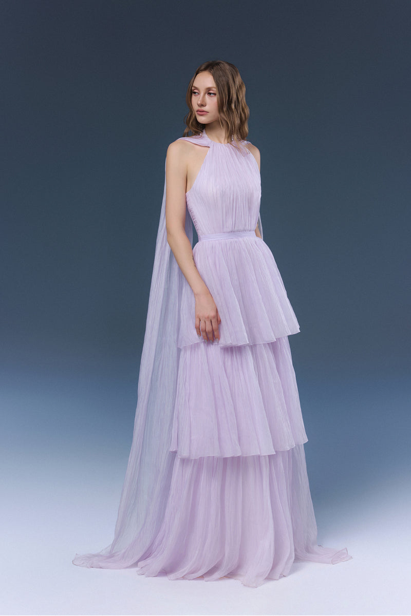 Elegant DREAMY DRESS gown by JOSÉPHINE with flowing fabric and intricate details, perfect for formal occasions.