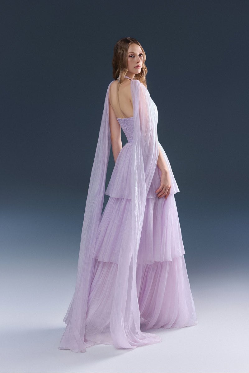 Elegant navy blue maxi dress by JOSÉPHINE with flowing fabric and sleeveless design, perfect for summer occasions.