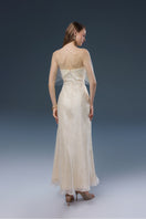 Elegant lace gown by JOSÉPHINE, featuring intricate lace details, flowing silhouette, perfect for formal occasions.