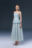 Elegant blue gown from the JOSÉPHINE KYLIE DRESS collection, showcasing a stylish and flowing design.