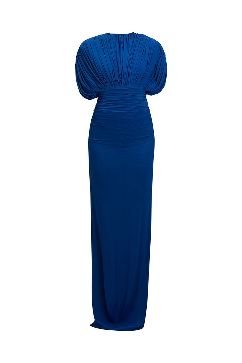 Deme By Gabriella Judy cobalt blue co-ord set featuring a matching top and pants, stylish and vibrant for casual or dressy wear.