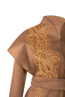 Nadya Shah Jules Ecru belted jacket with side detail, lightweight jacket with a relaxed fit and stylish design.