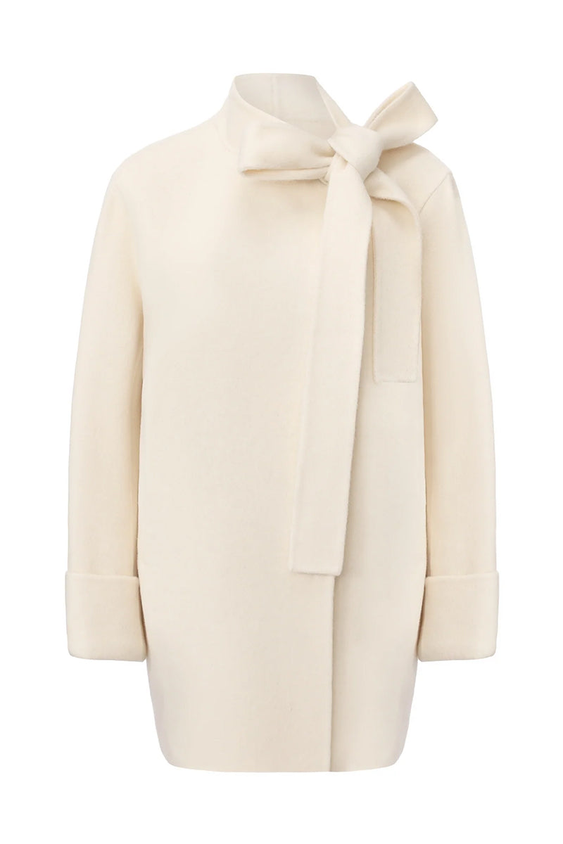 JULIETTE COCOON COAT IN WHITE