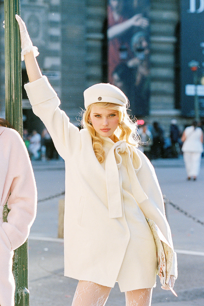 JULIETTE COCOON COAT IN WHITE