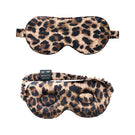 Manito jungle leopard silk eye mask featuring a leopard print design, soft and comfortable for restful sleep or relaxation.