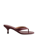 Kolane Annie Sandal 45 in Rosewood with leather straps and open toe design, perfect for casual summer wear.