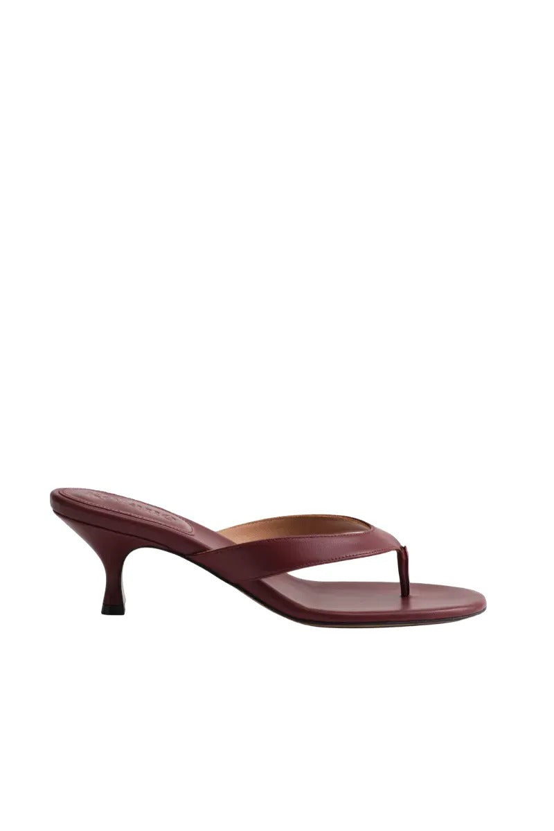 Kolane Annie Sandal 45 in Rosewood featuring a strappy design and cushioned sole for comfortable summer wear