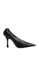 Black Kolane Maya Pump 90 heels with sleek pointed toe and stiletto heel, stylish and elegant footwear for formal occasions.