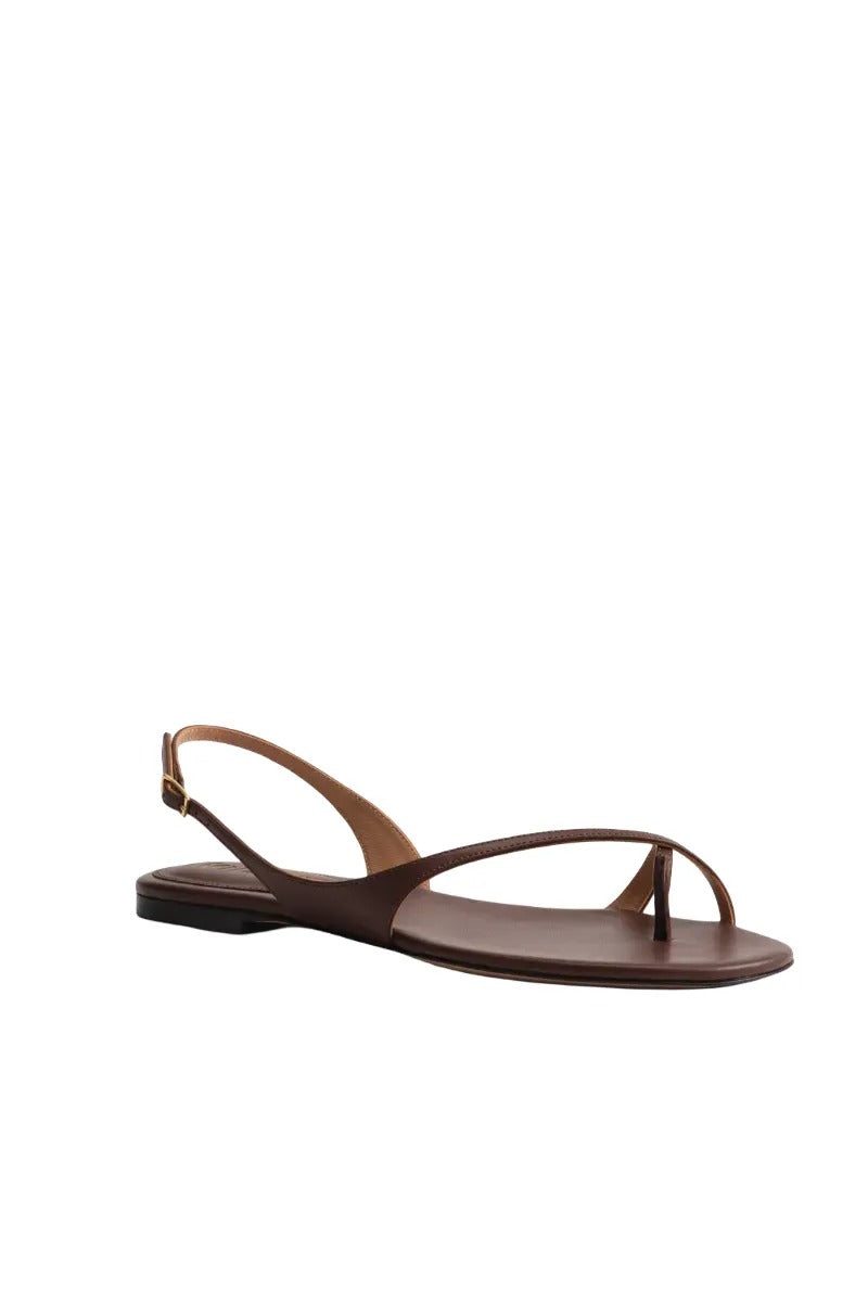 Kolane Esme sandal in tobacco color, stylish open-toe sandal with ankle strap, perfect for casual or dressy summer outfits.