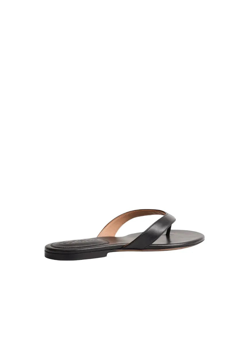 Black Kolane RIO sandals with open toe design and ankle straps, displayed on a neutral background.