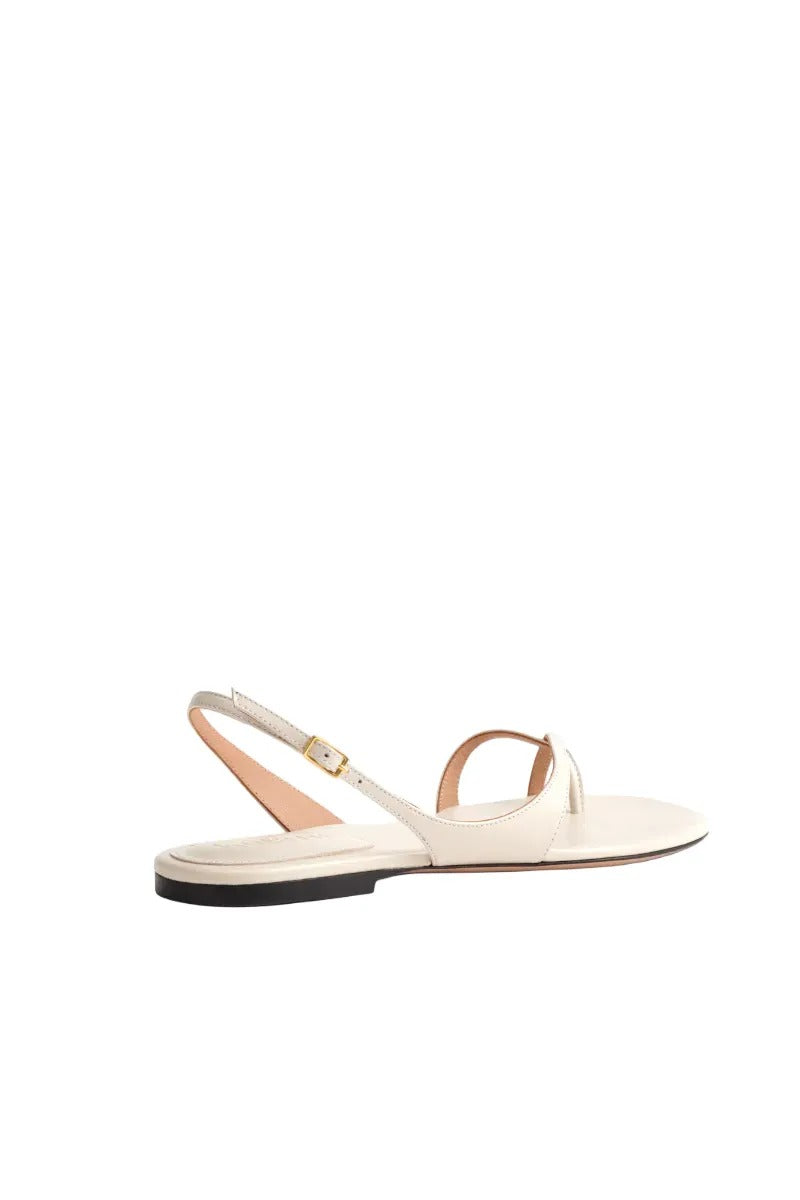 Kolane Esme Ivory Sandals with open toe design and ankle strap, stylish footwear for casual or dressy occasions.