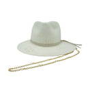 Modern Monarchie KAIA hat in bone color, stylish wide-brim hat made of lightweight material for sun protection and fashion.