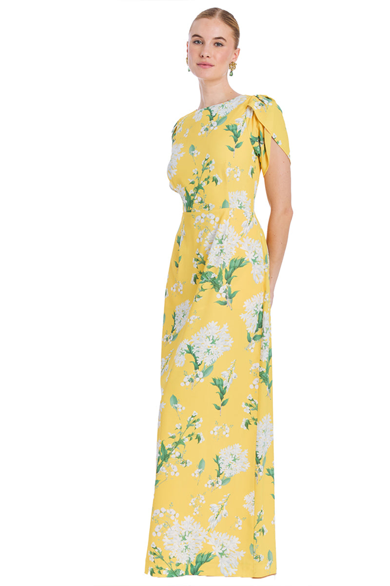 KATHERINE GOWN IN YELLOW GREEN - CULT MIA