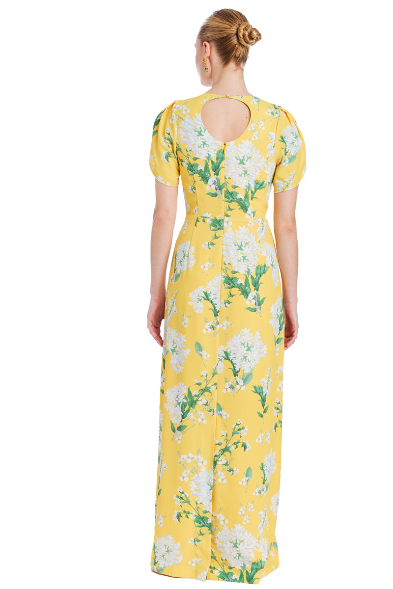 KATHERINE GOWN IN YELLOW GREEN - CULT MIA