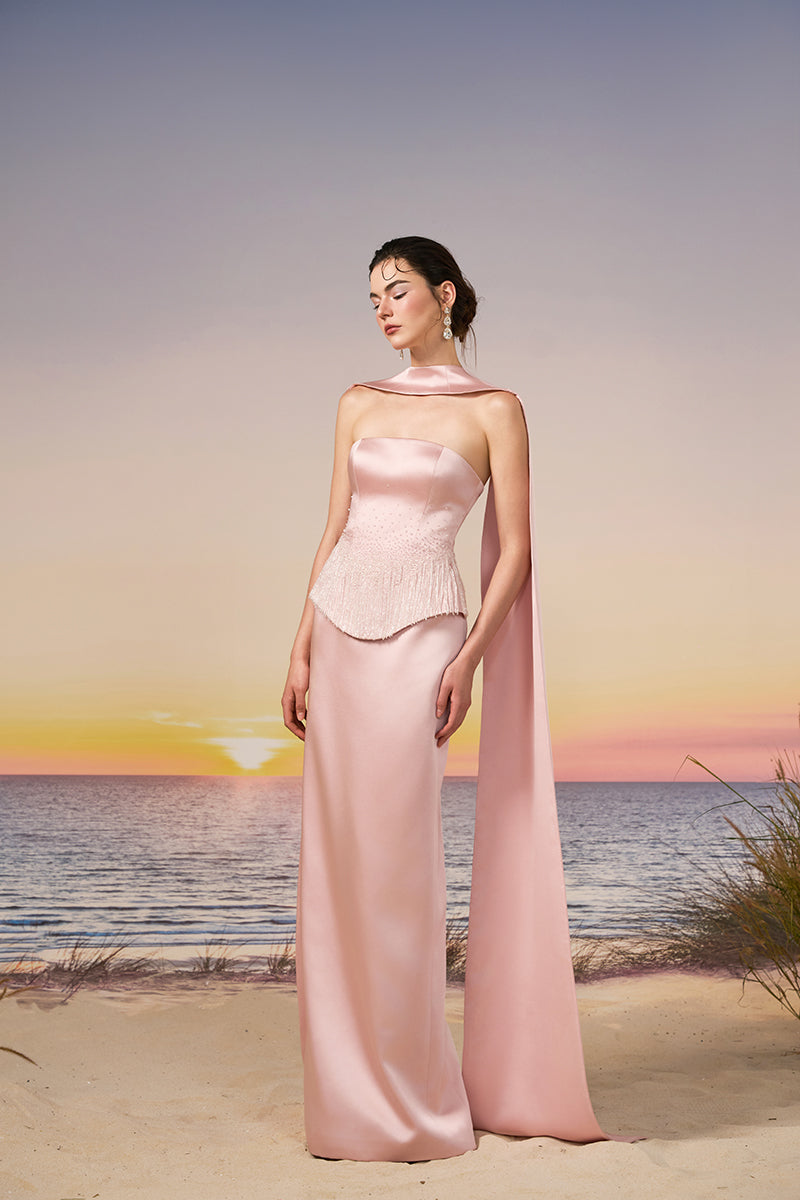LUZ SILK TAFFETA DRESS IN LIGHT PINK | CULT MIA | 21Six LUZ SILK TAFFETA DRESS IN LIGHT PINK | CULT MIA | 21Six