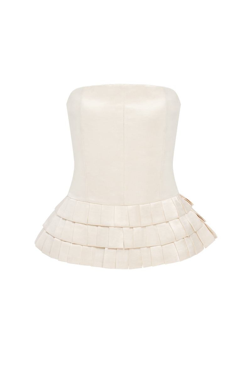 DRANKA CORSET IN CREAMY WHITE | CULT MIA | PODYH