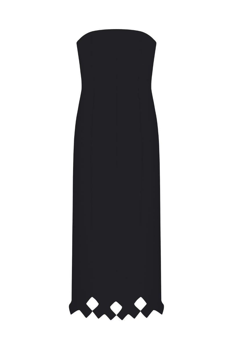 TYMPAN DRESS IN BLACK - CULT MIA