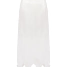 Podyh Tympan midi skirt in eggshell color, soft fabric with a flowy silhouette, displayed on a neutral background.
