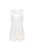 Podyh Tympan vest in eggshell color, lightweight sleeveless vest with a smooth fabric finish, displayed on a plain background.