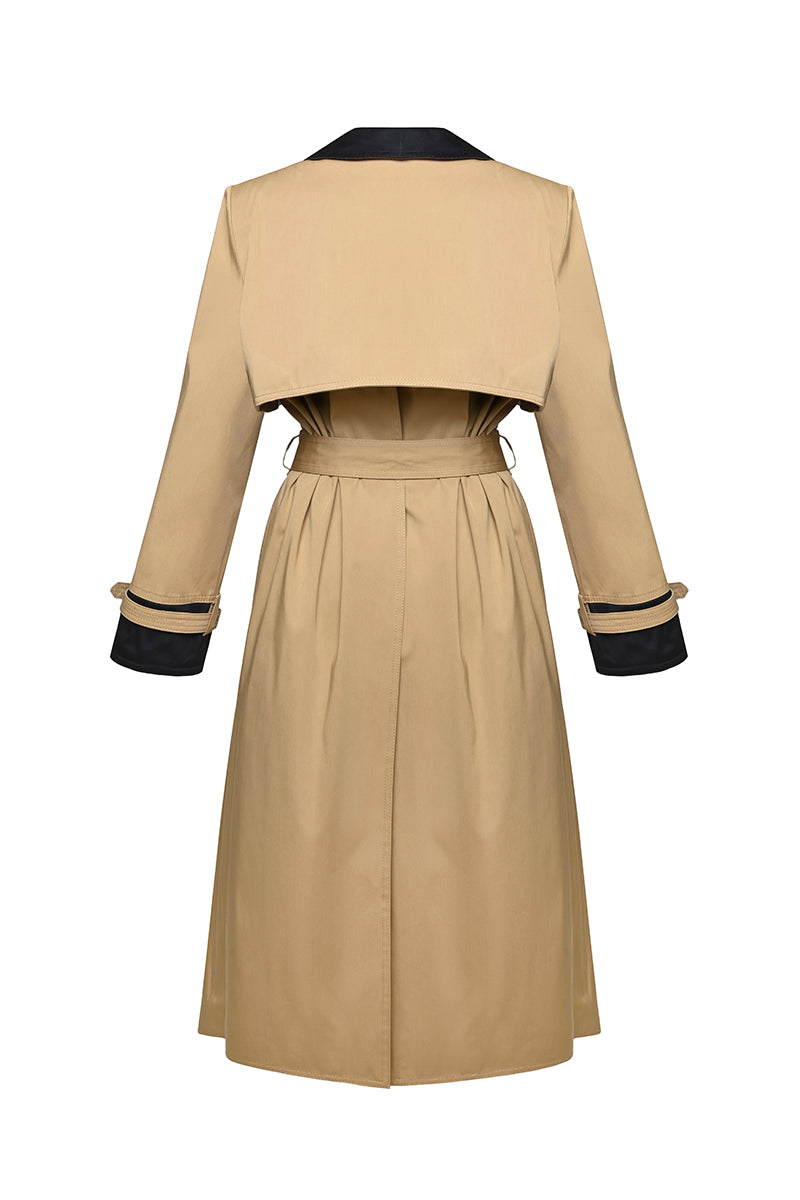 ROBE TRENCH IN MUSTARD AND BLACK - CULT MIA