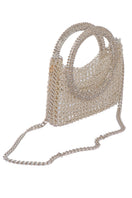 Silvia Gnecchi Luna Chain Bag with top handle, featuring a sleek design and chain strap, perfect for elegant accessories.