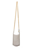 Silver shoulder bag by Silvia Gnecchi with sleek design and silver-tone hardware, perfect for stylish everyday use.