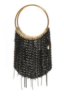 Silvia Gnecchi LE FLUFF FLUFF black top handle bag with soft, plush texture and elegant design.