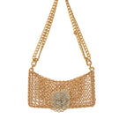 Silvia Gnecchi Camelia shoulder bag in gold with elegant design and chain strap, stylish accessory for everyday or evening wear.