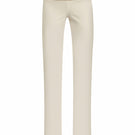 Stolen Stores Kaia ivory white pants featuring a relaxed fit and tailored design, displayed on a model.