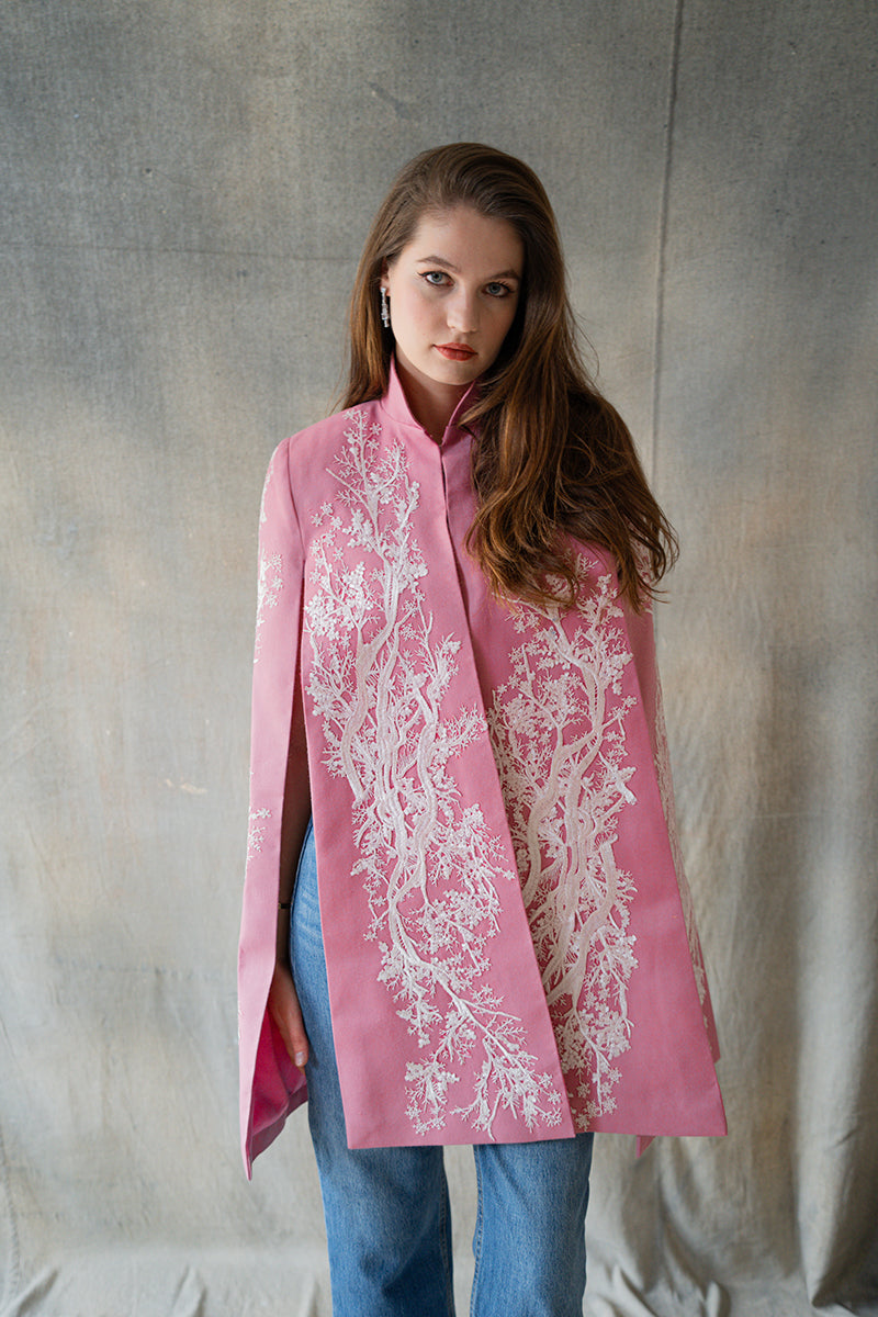 Nadya Shah KAI IN SEVILLE jacket in stylish design, shown in a detailed close-up image highlighting fabric and craftsmanship.