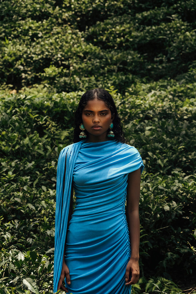 KALICEA DRESS IN BLUE - CULT MIA
